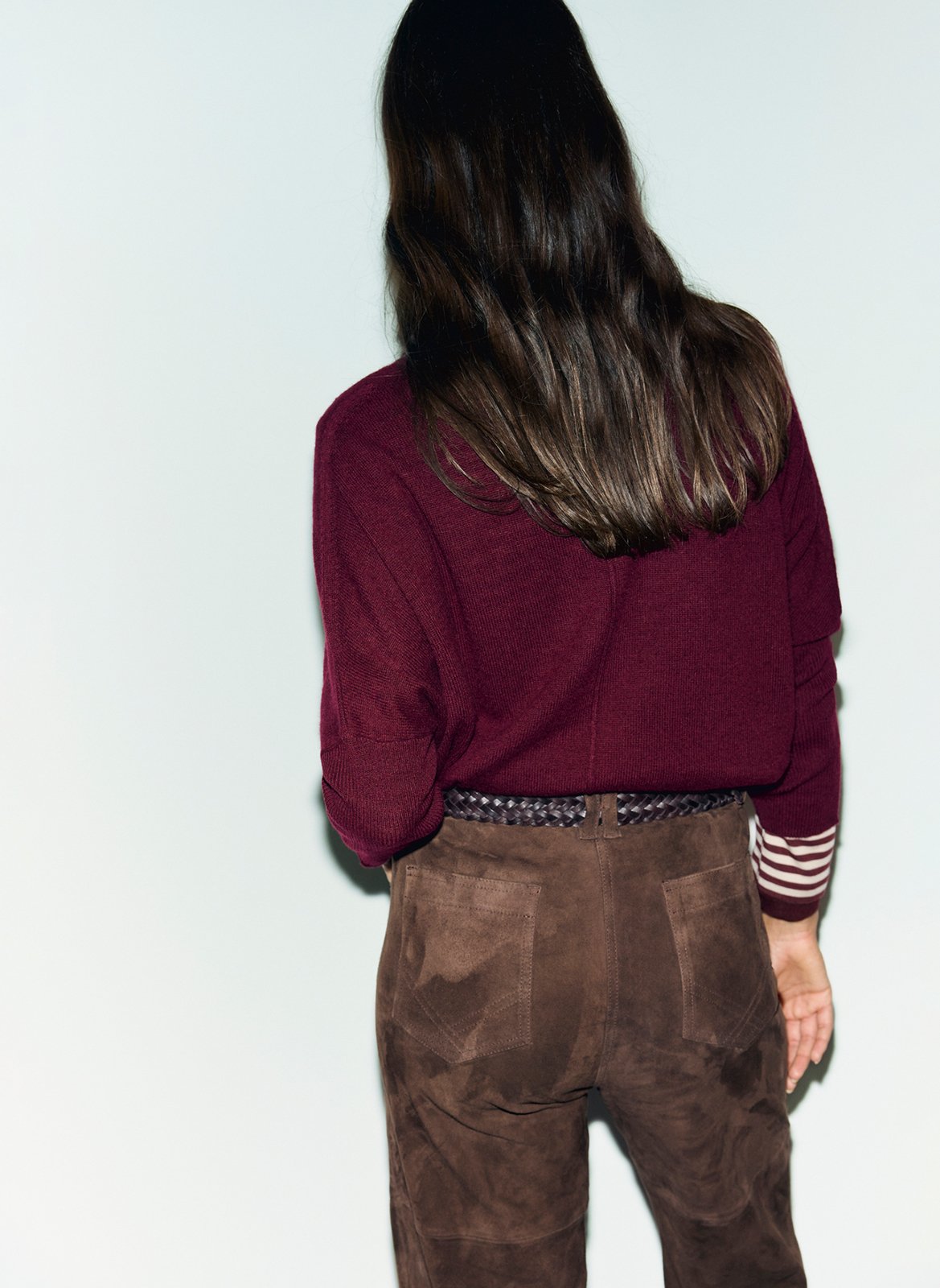 Oversized ronde hals trui in kasjmier GERARD DAREL Rood