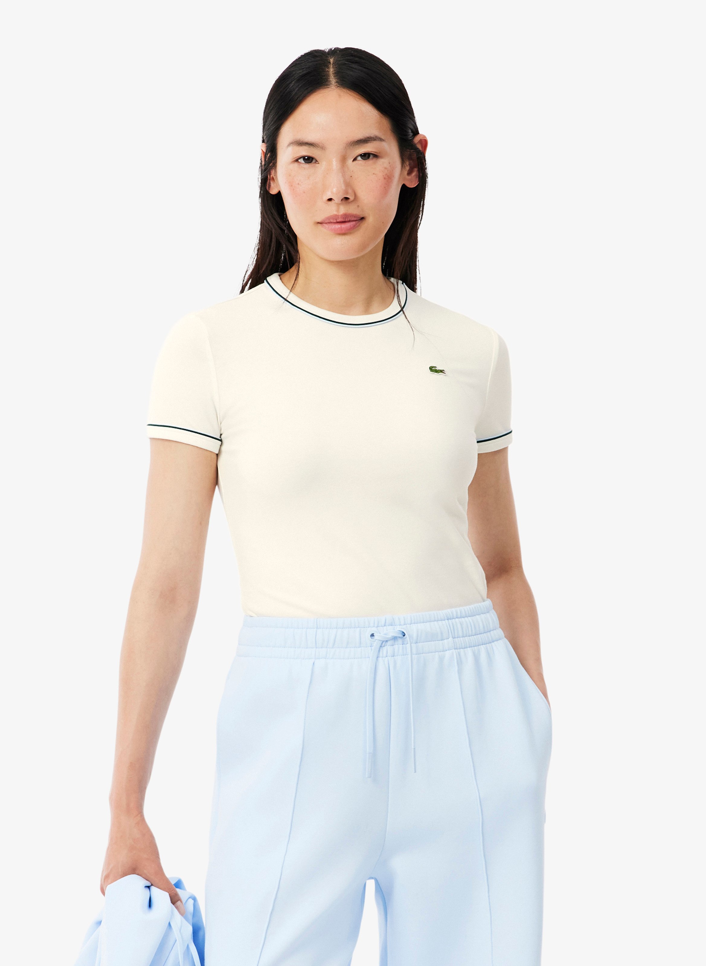 Gerade geschnittenes Rundhals-T-Shirt LACOSTE