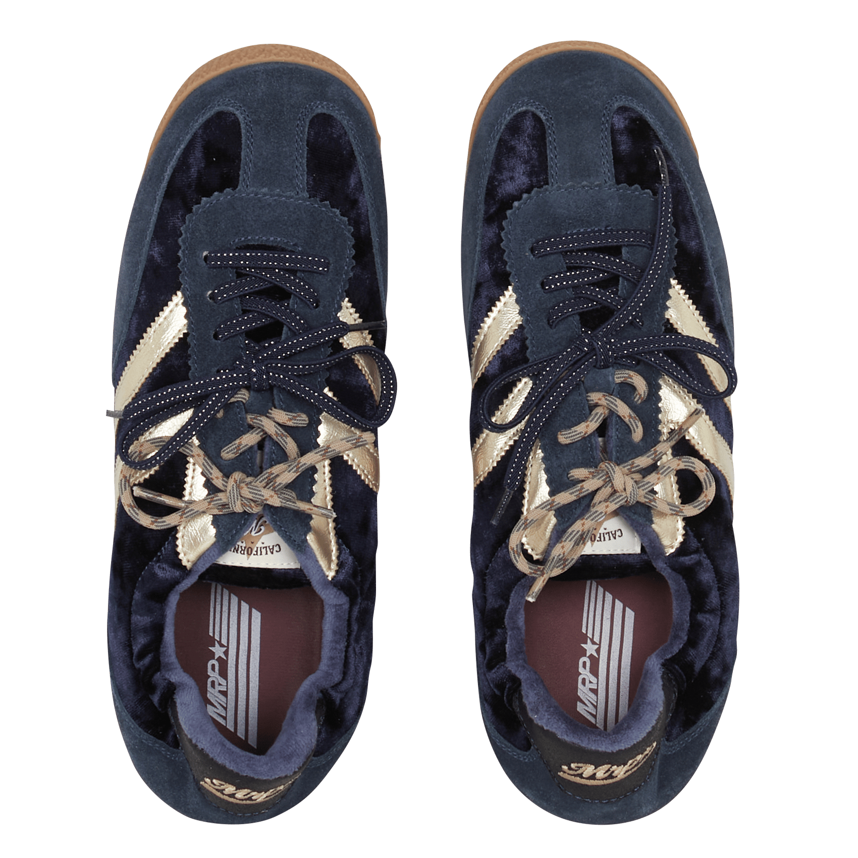 Baskets basses en cuir MRP Bleu