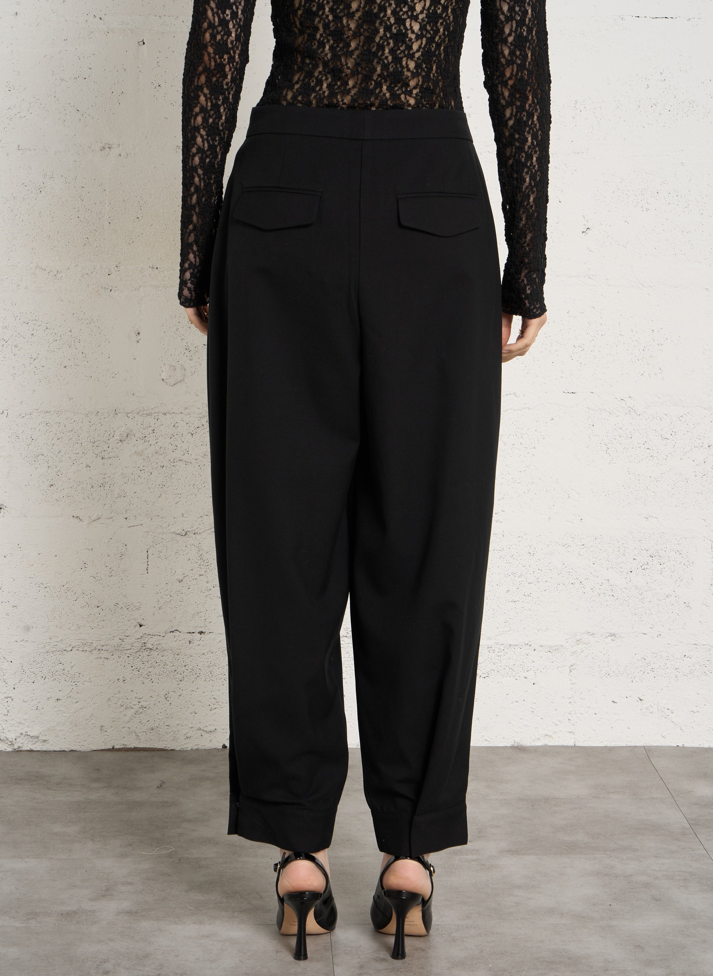 Weite Bundfaltenhose JC SOPHIE Schwarz