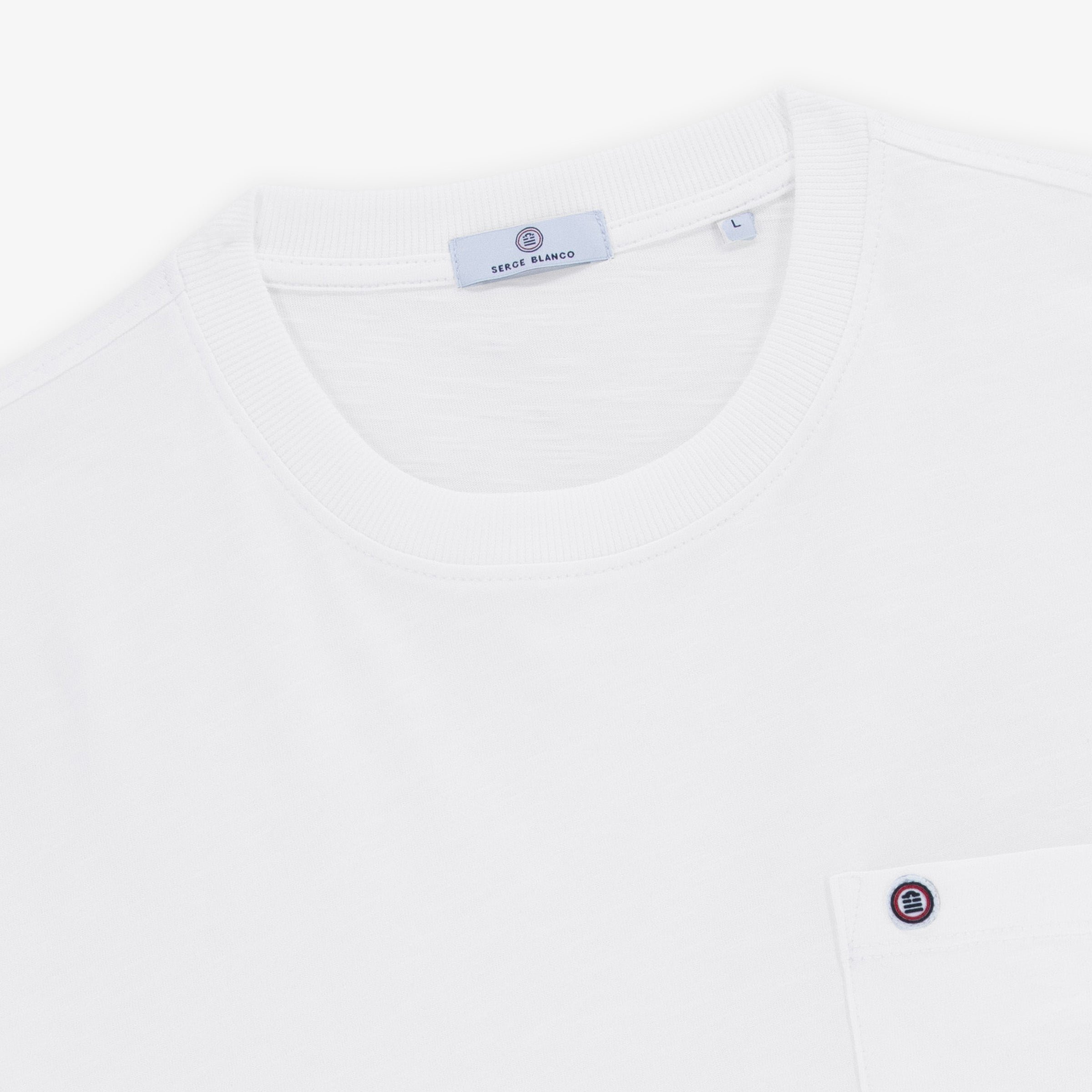 Short-sleeved slub cotton T-shirt SERGE BLANCO White
