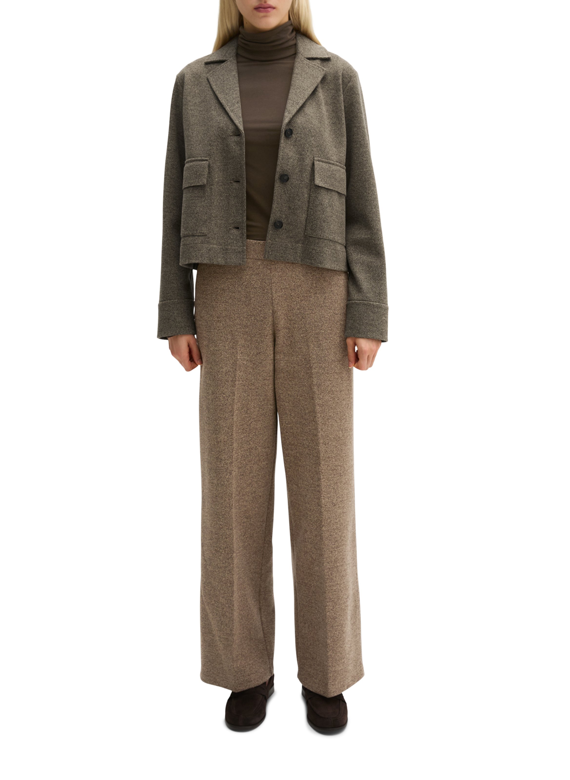 Veste droite en coton mélangé MARC O'POLO Marron