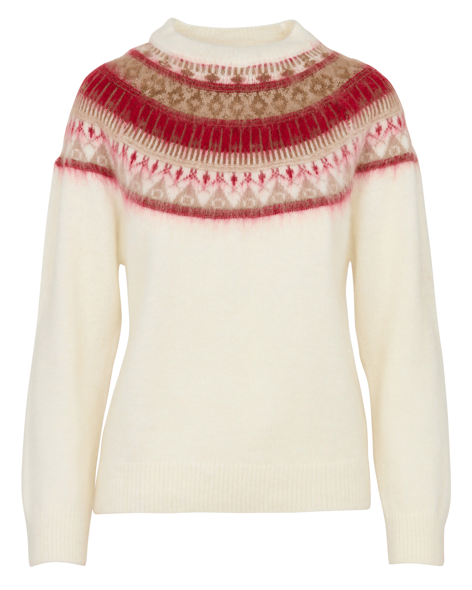 Straight-fit crew-neck printed sweater SUD EXPRESS White