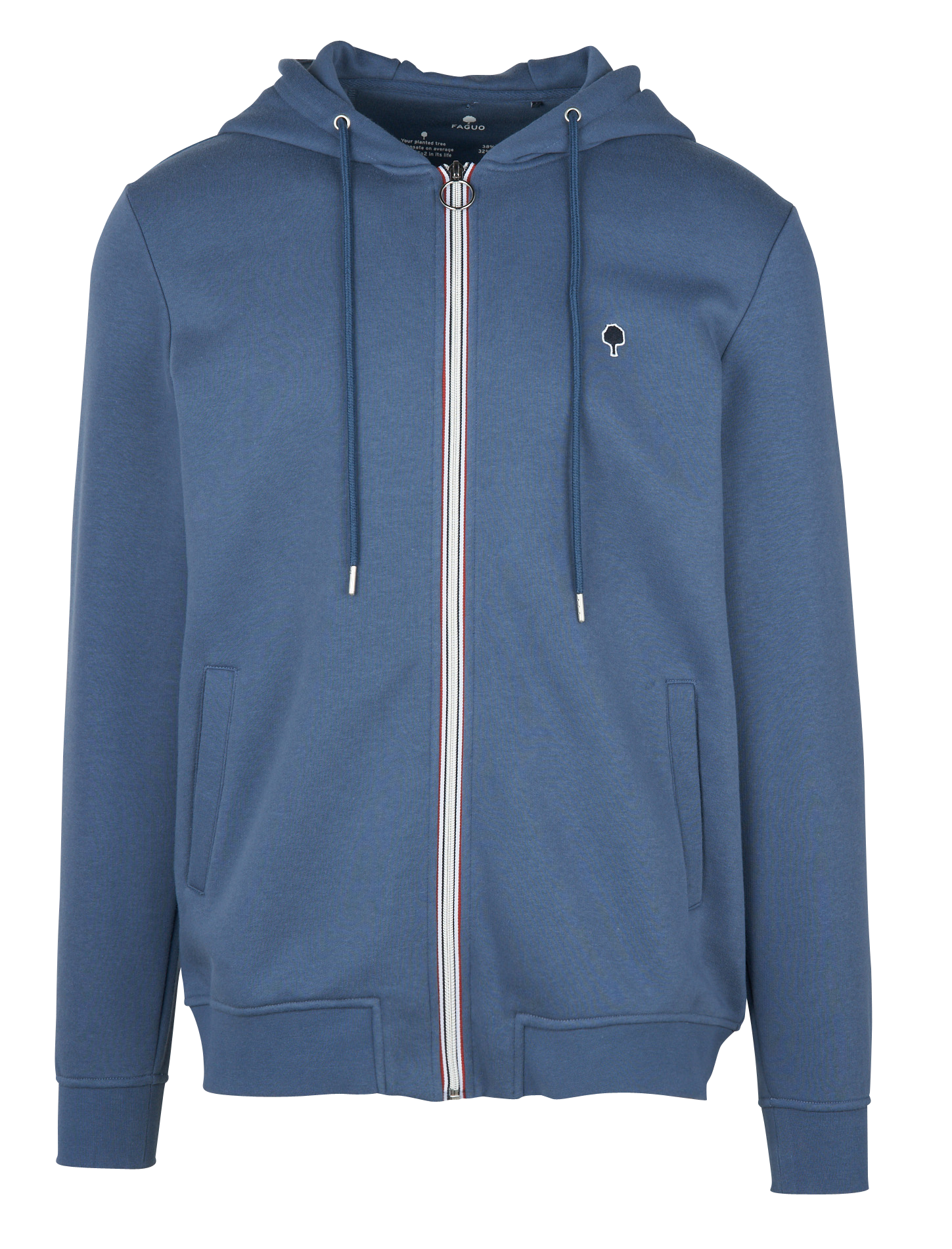 Regular-fit cotton-blend hoodie FAGUO Blue