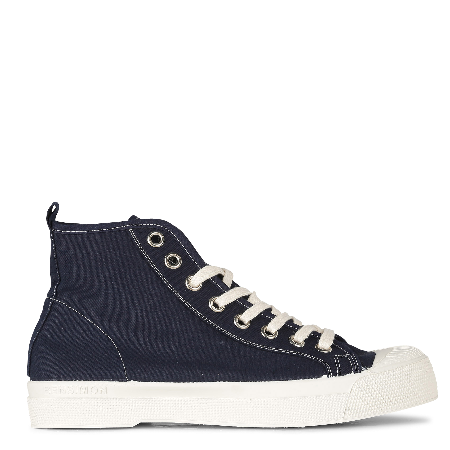 Baskets montantes en coton BENSIMON Bleu