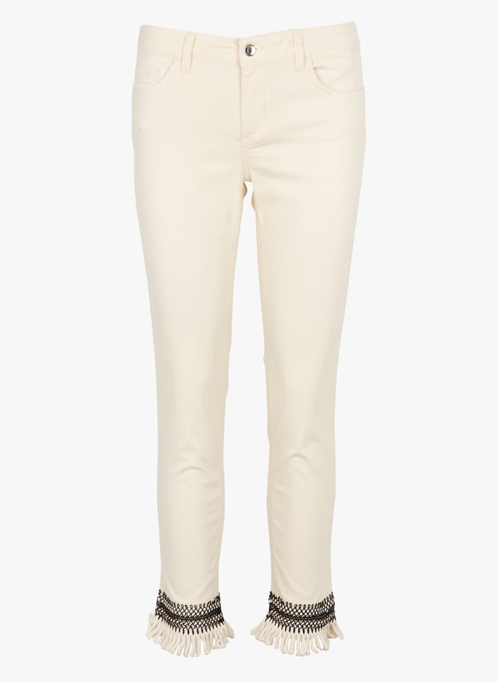 White tassel jeans 2025