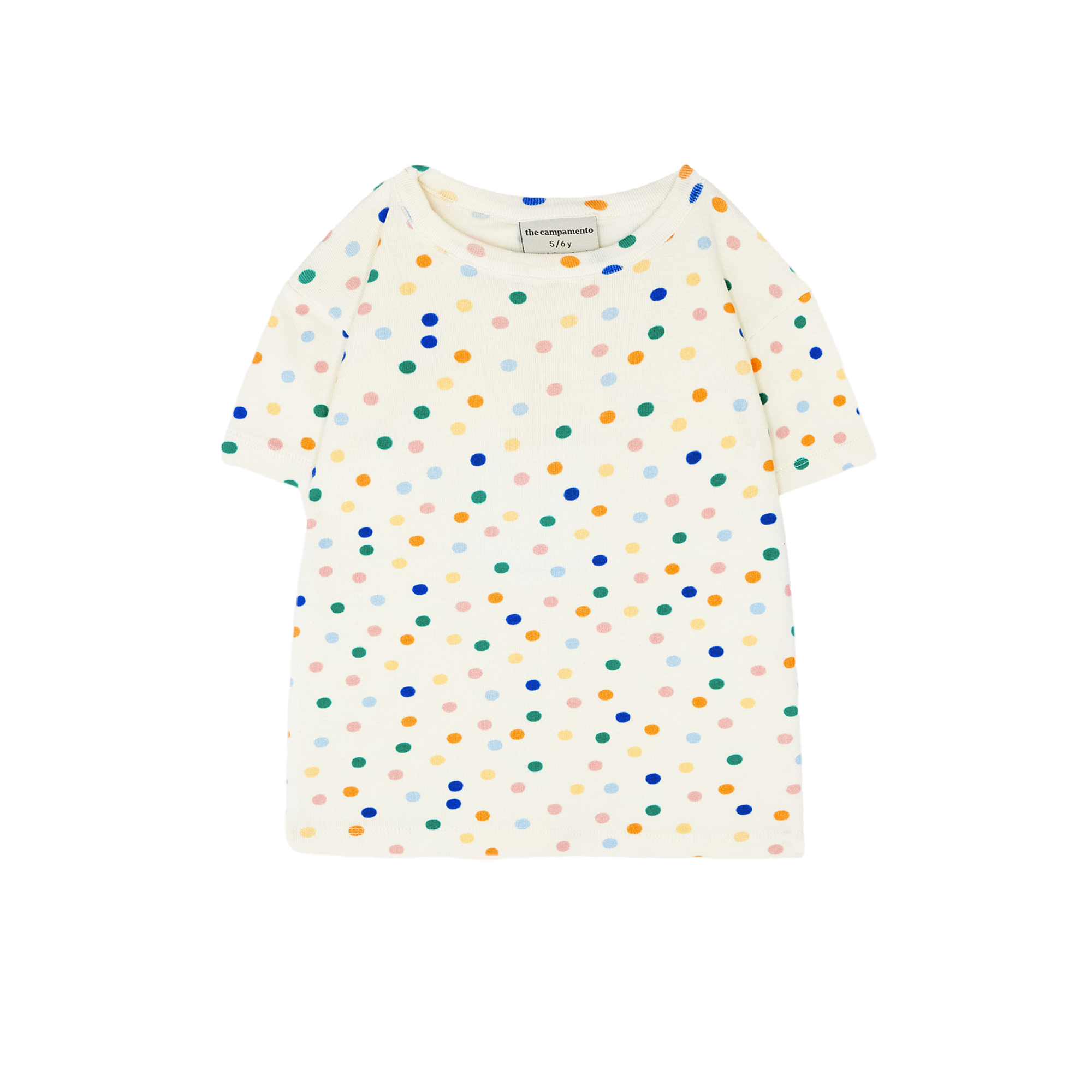 Tee-shirt ample col rond en coton bio THE CAMPAMENTO Blanc