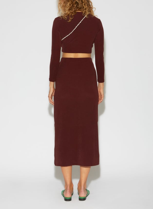 Straight round-neck top ROSEANNA Red