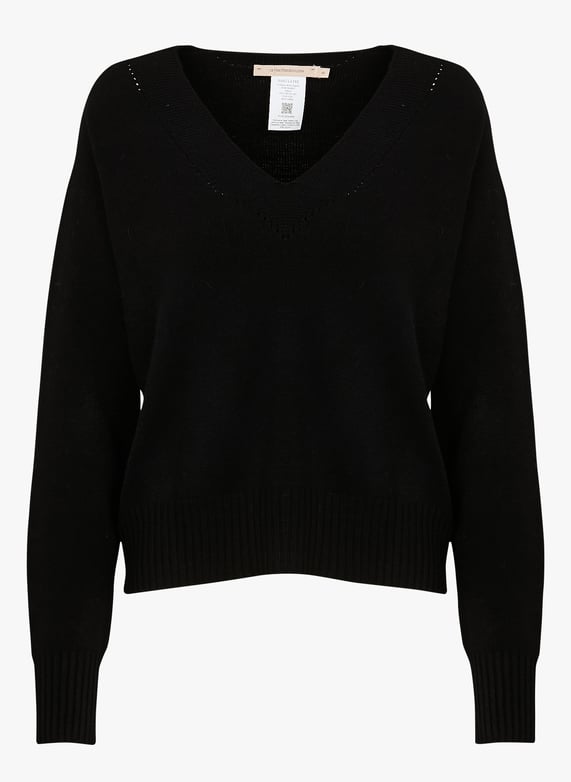 Gebreide Trui Clothing Sale Lange Zwarte Trui Met V Hals Wijde