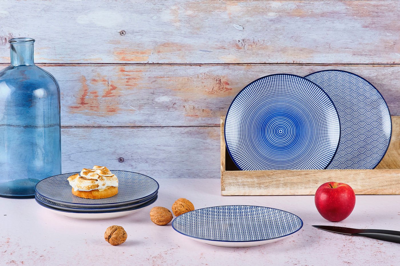 PATTERN -  6-piece plate set BJORN Blue