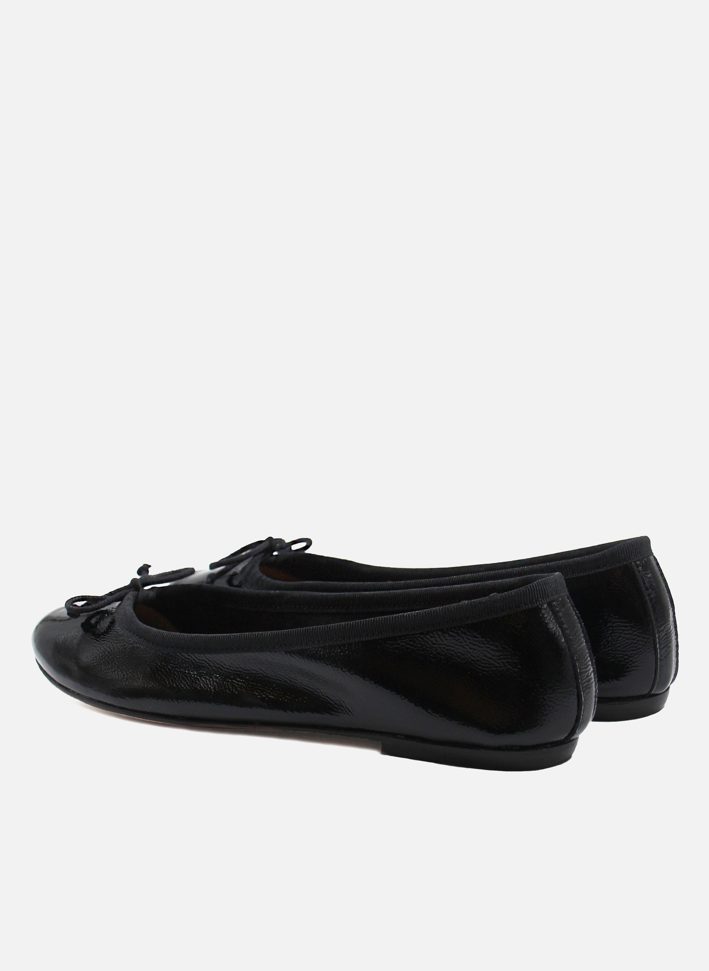 Shiny leather classic ballet pumps JULES & JENN Black
