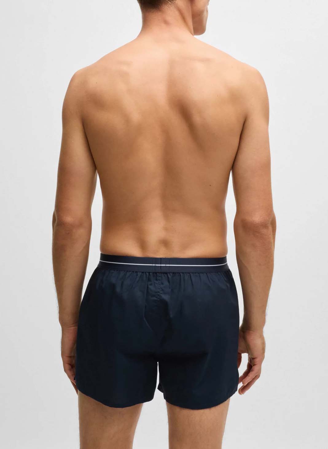 Pack of two pairs of cotton boxer shorts BOSS Blue