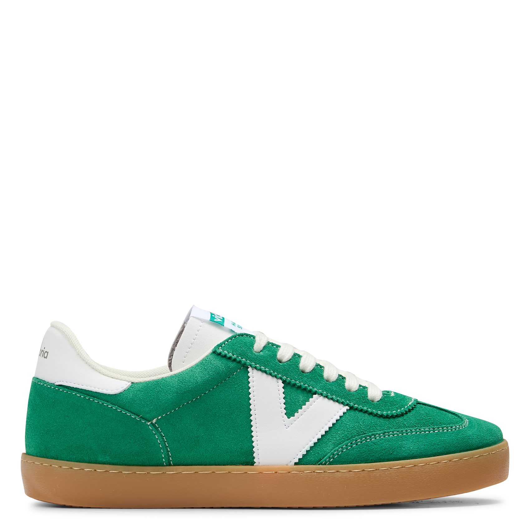 Baskets basses en cuir velours VICTORIA Vert