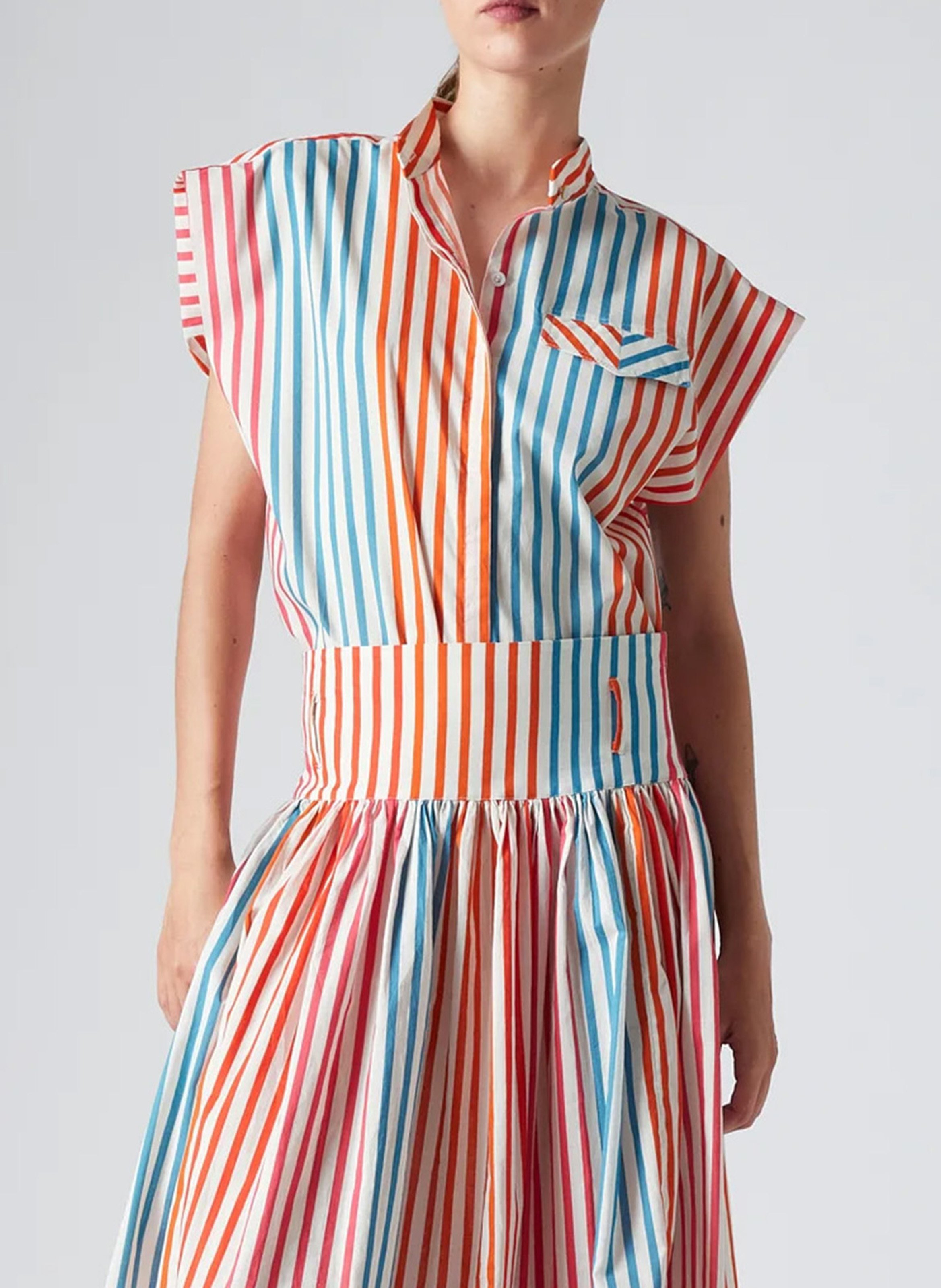 Short-sleeved striped shirt THE LABEL EDITION Multicolored