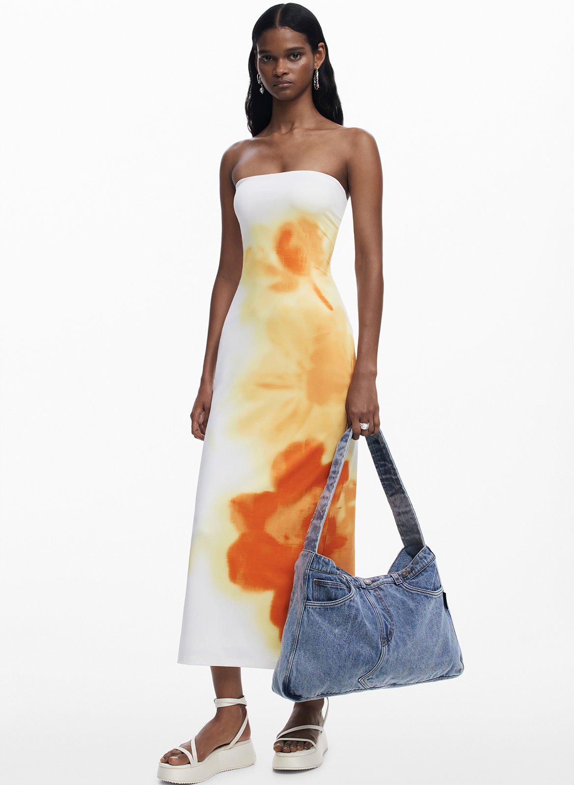 Sac porté épaule en jean DESIGUAL Bleu