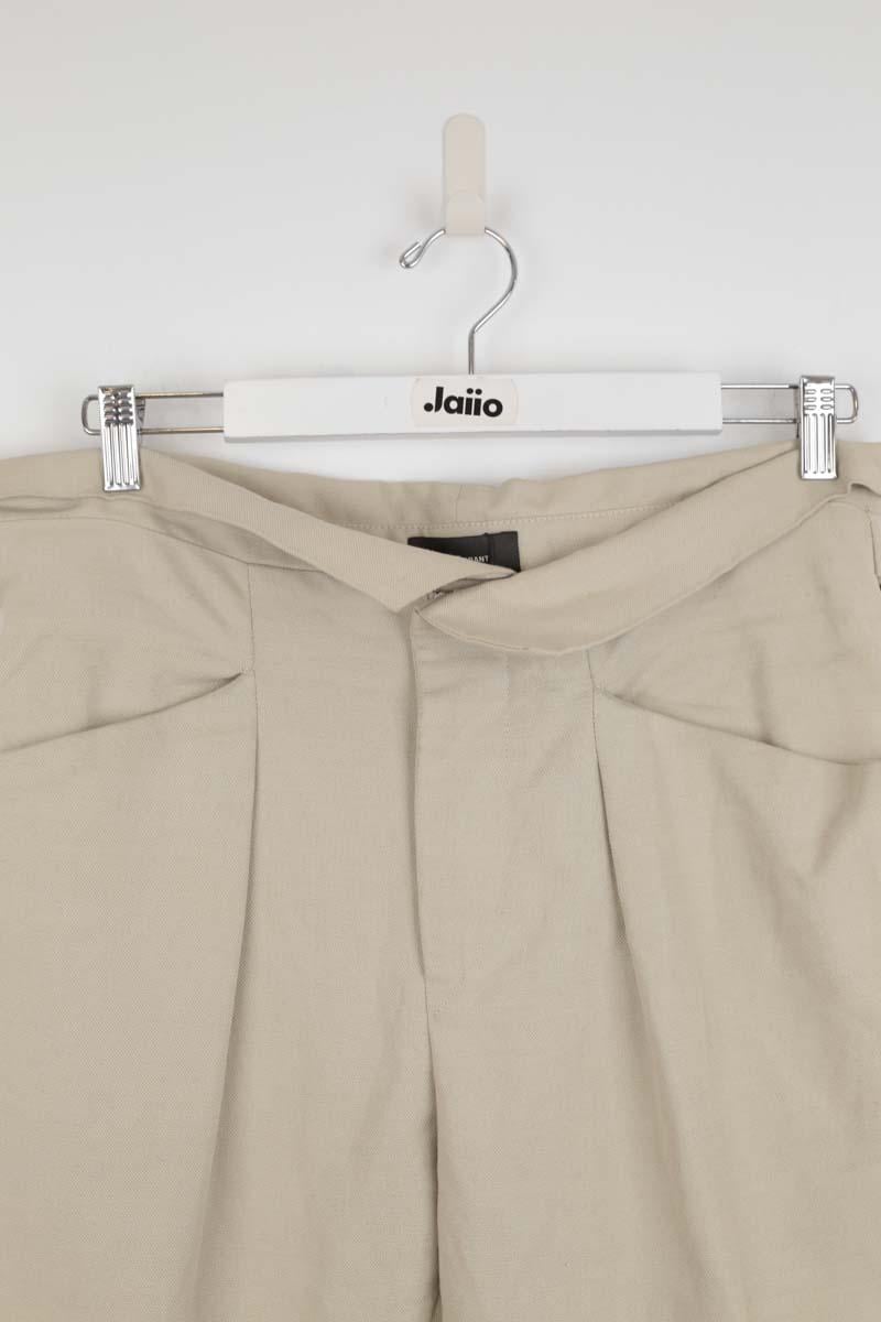 Slim cotton trousers ISABEL MARANT - Seconde Main Beige