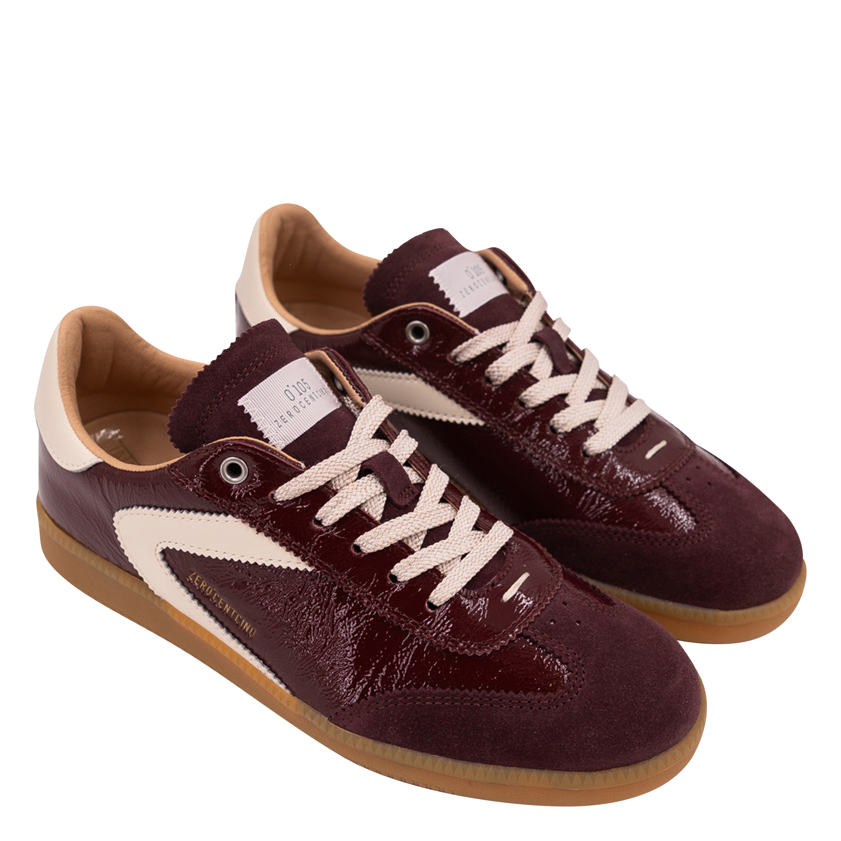 Baskets basses en cuir 0'105 Prune