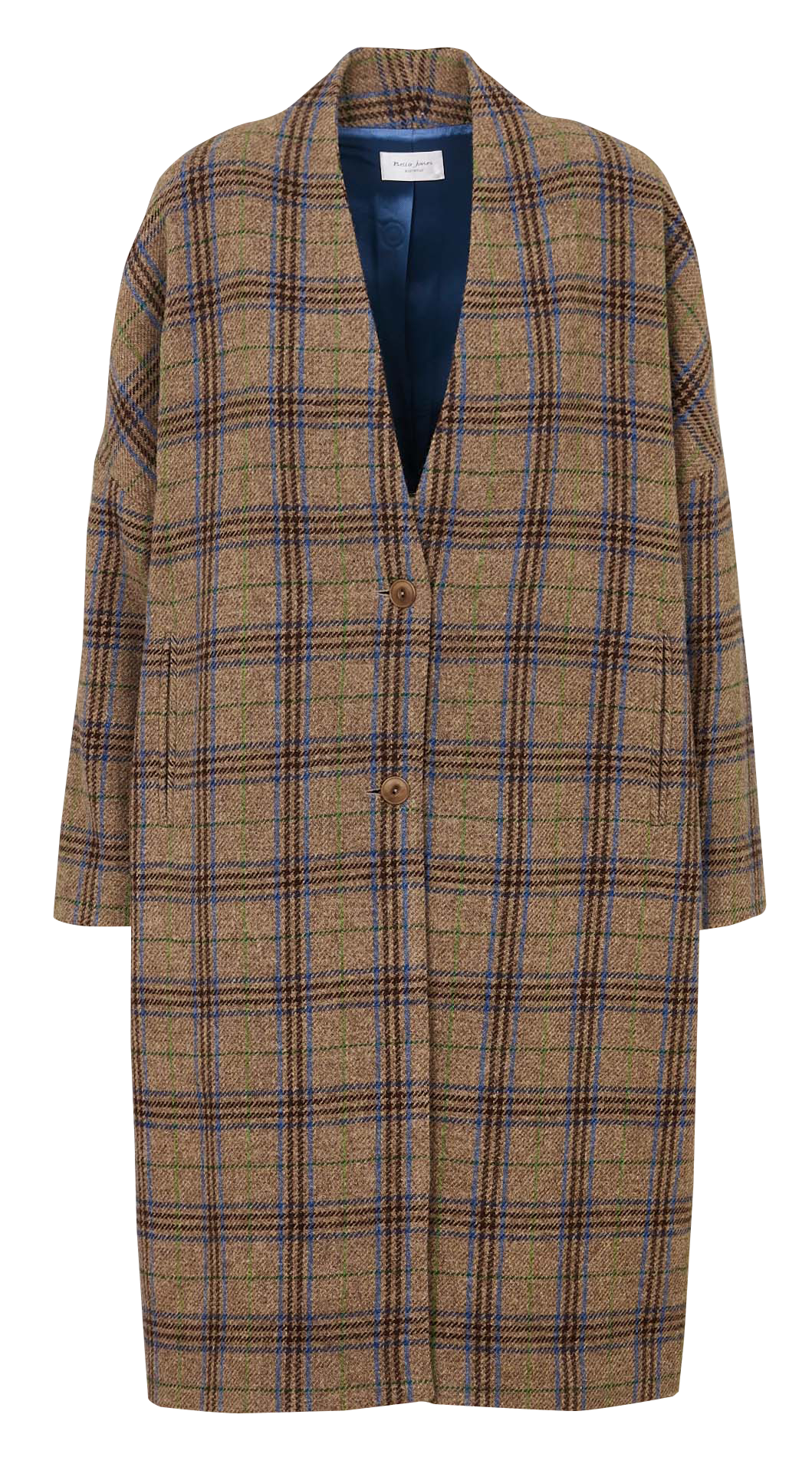 V-neck wool coat BELLA JONES Brown