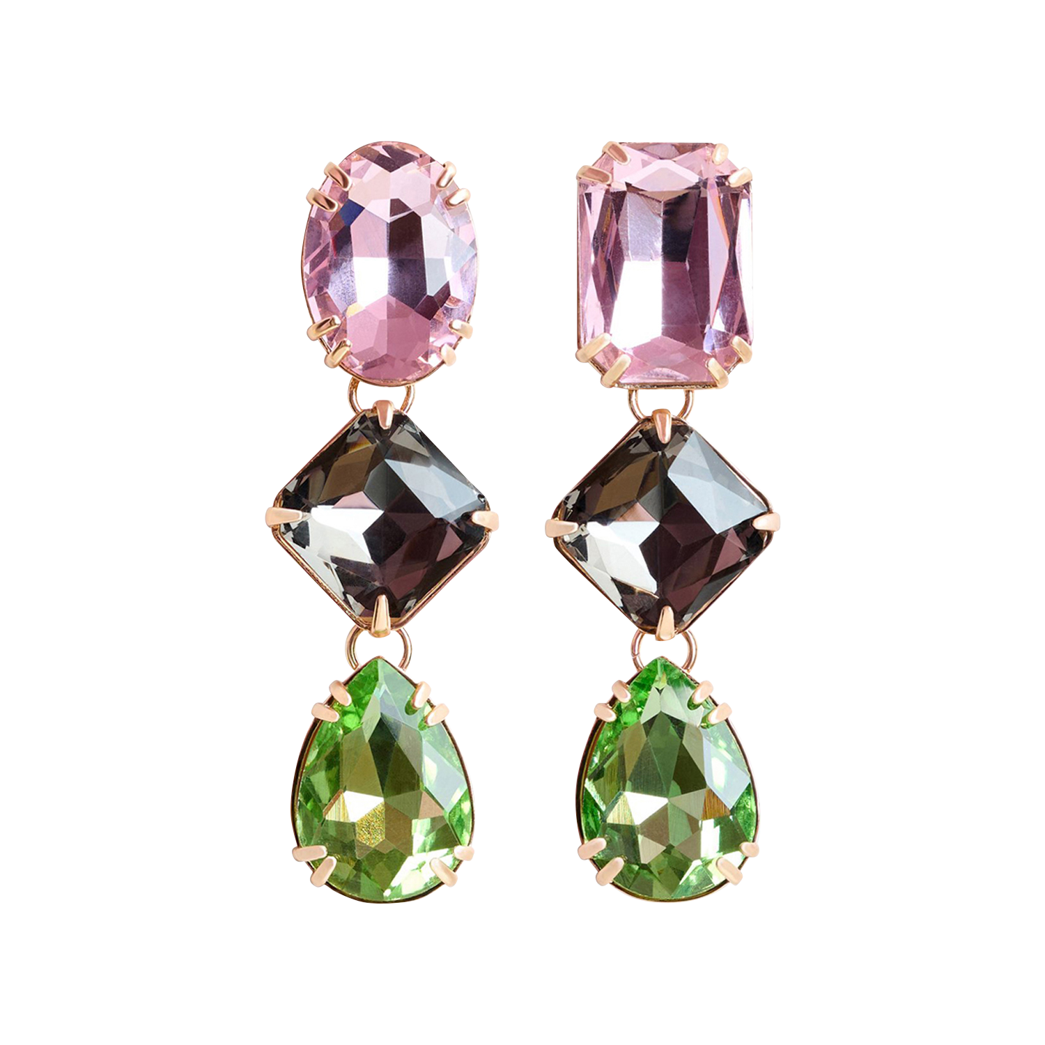 Boucles d'oreilles à strass ESSENTIEL ANTWERP Rose