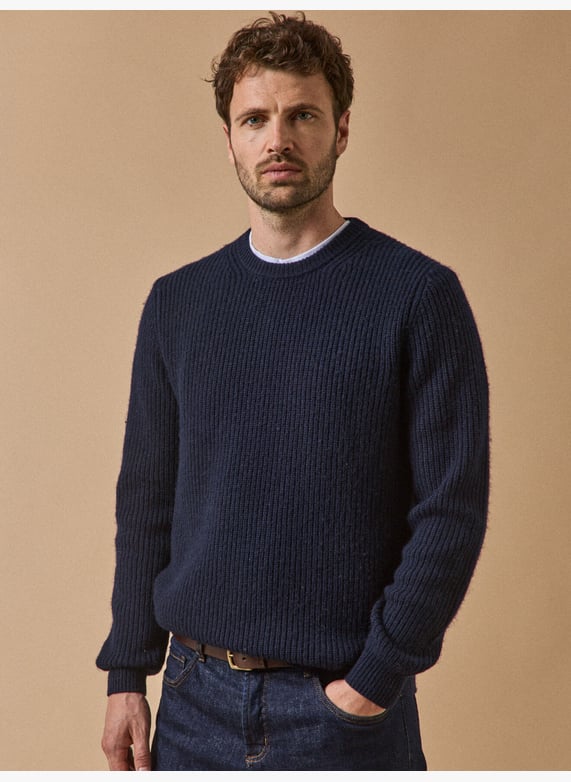 Pull col rond lambswool Rose pâle Pull col rond lambswool Rose pâle