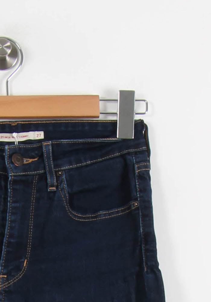 Cropped slim jeans with studs LEVI'S - Seconde main Blue