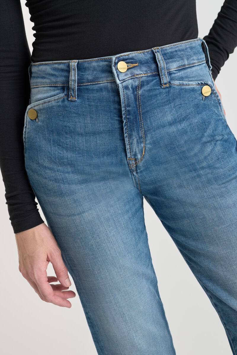 Straight jeans, 7/8 length LE TEMPS DES CERISES Blue