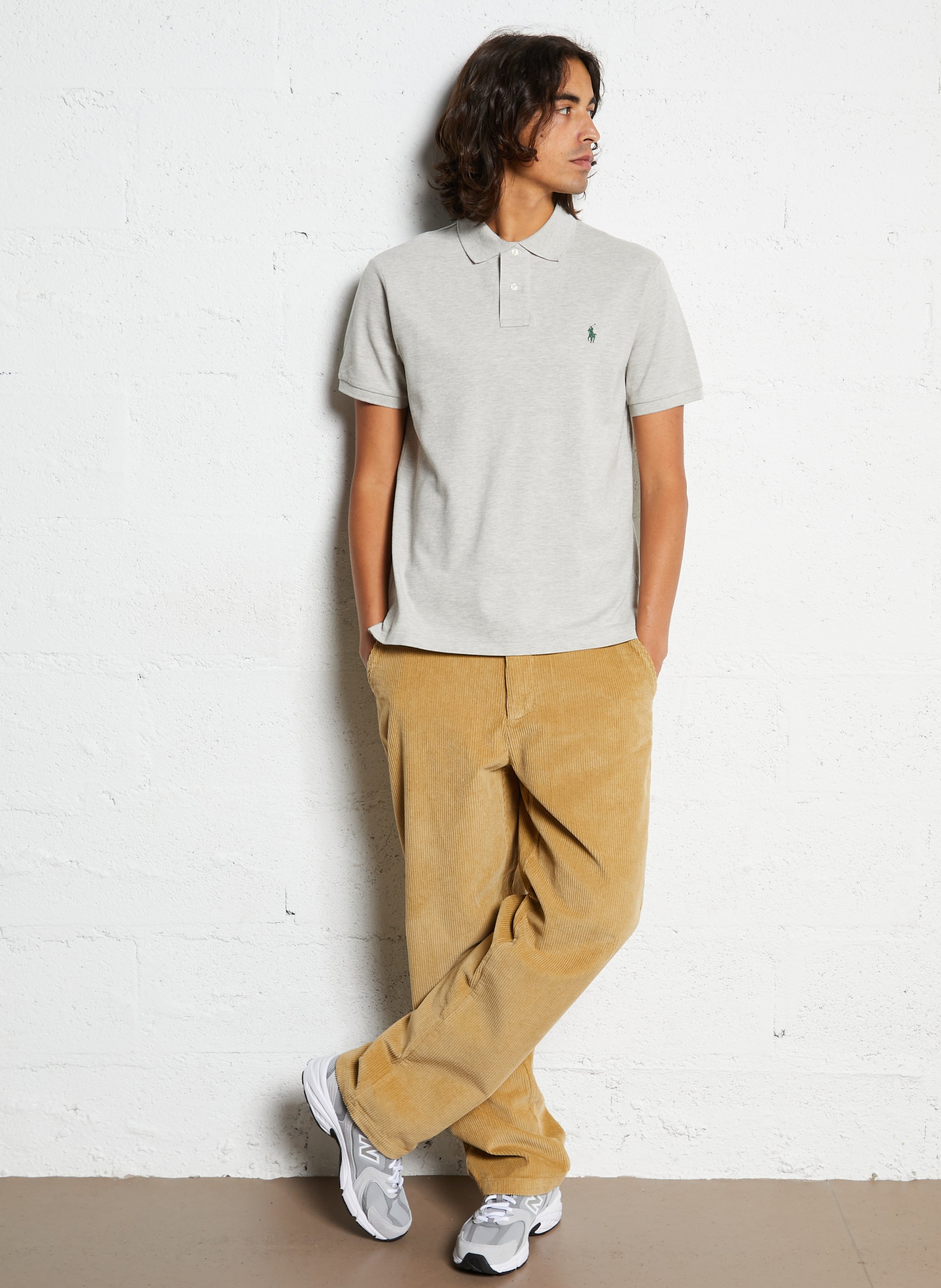 Polo slim-fit en coton POLO RALPH LAUREN Gris