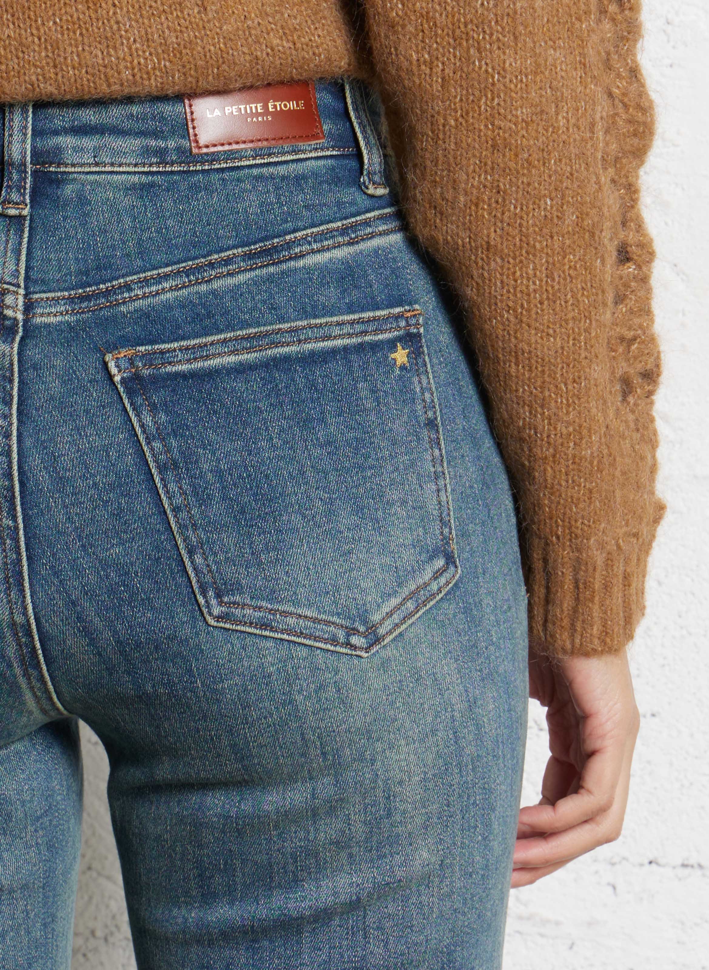 Jean flare en coton mélangé LA PETITE ETOILE Bleu