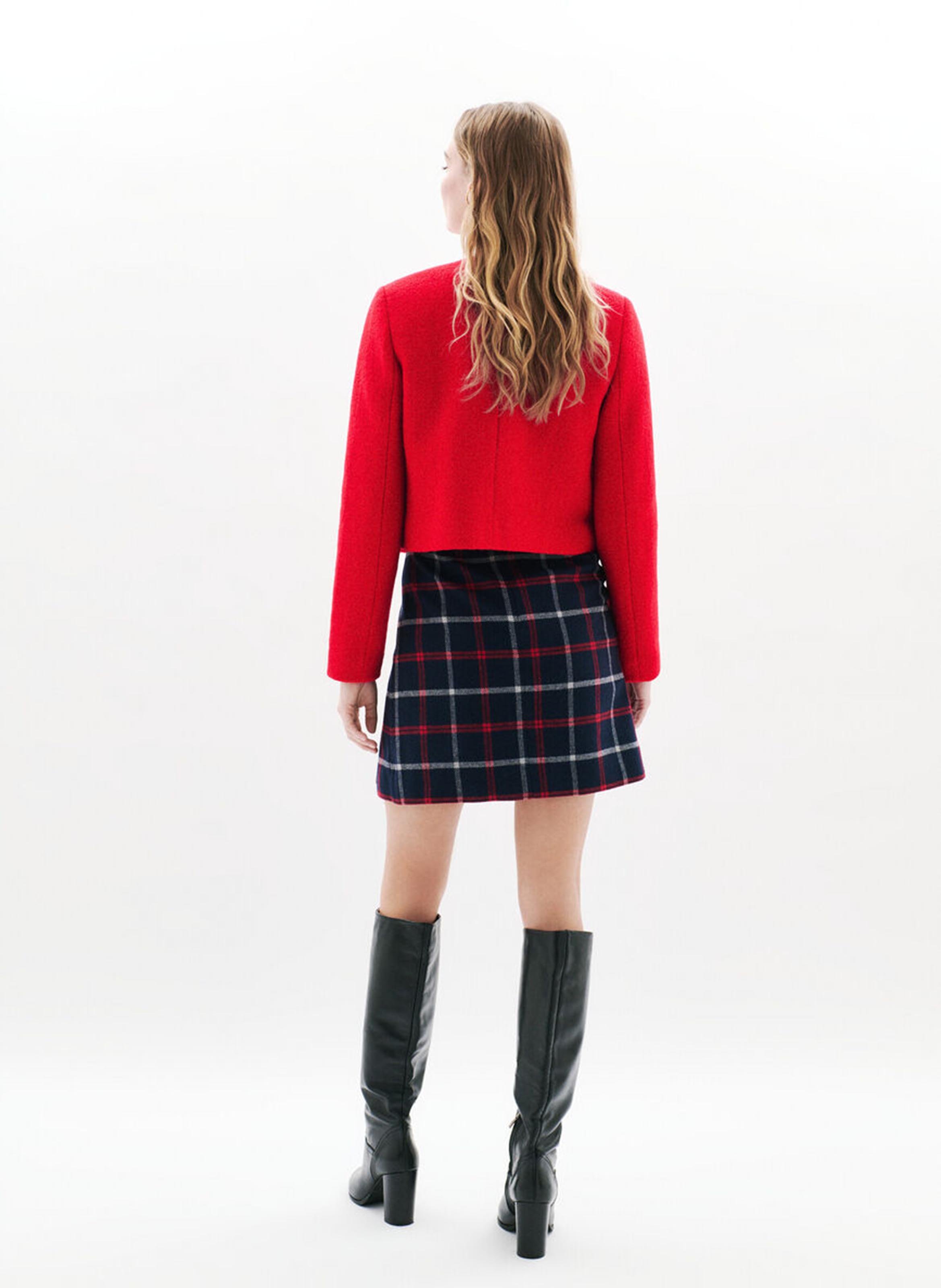 Round-neck wool jacket CAROLL Red