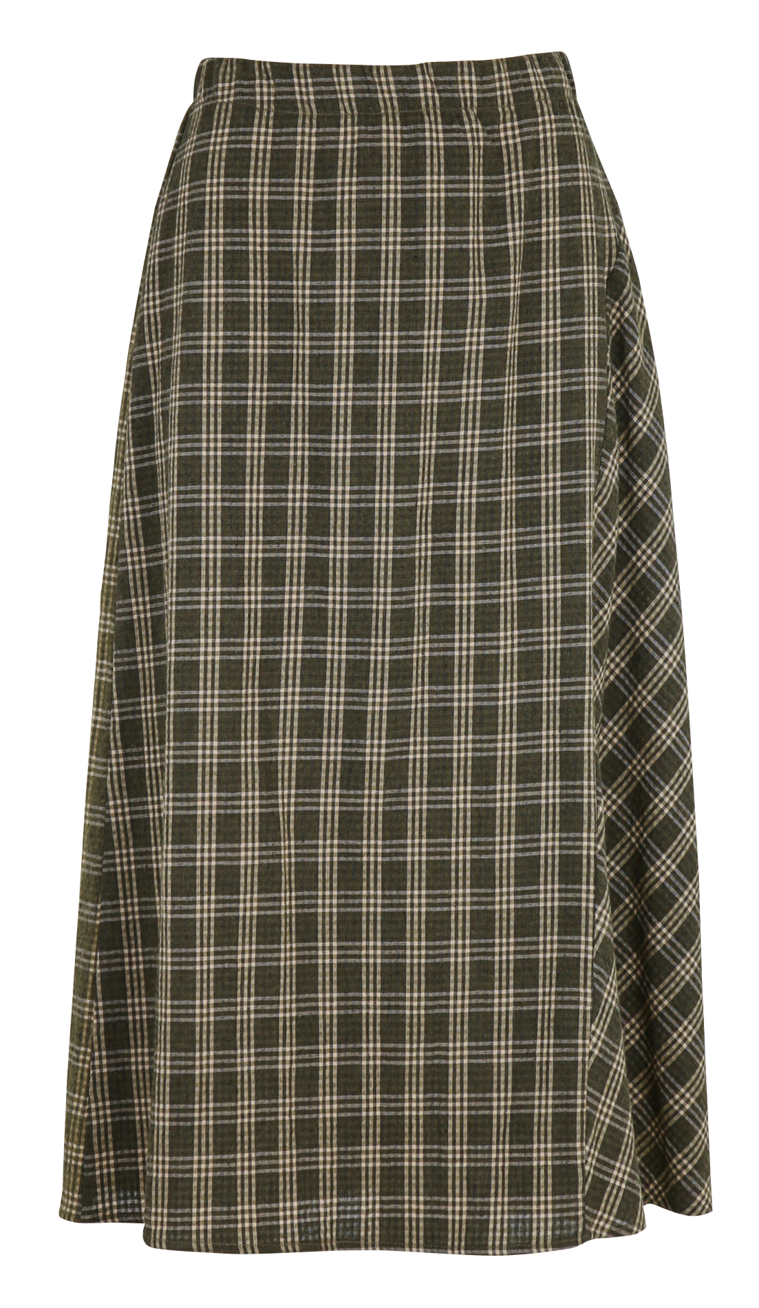Check midi skirt LA FEE MARABOUTEE Green