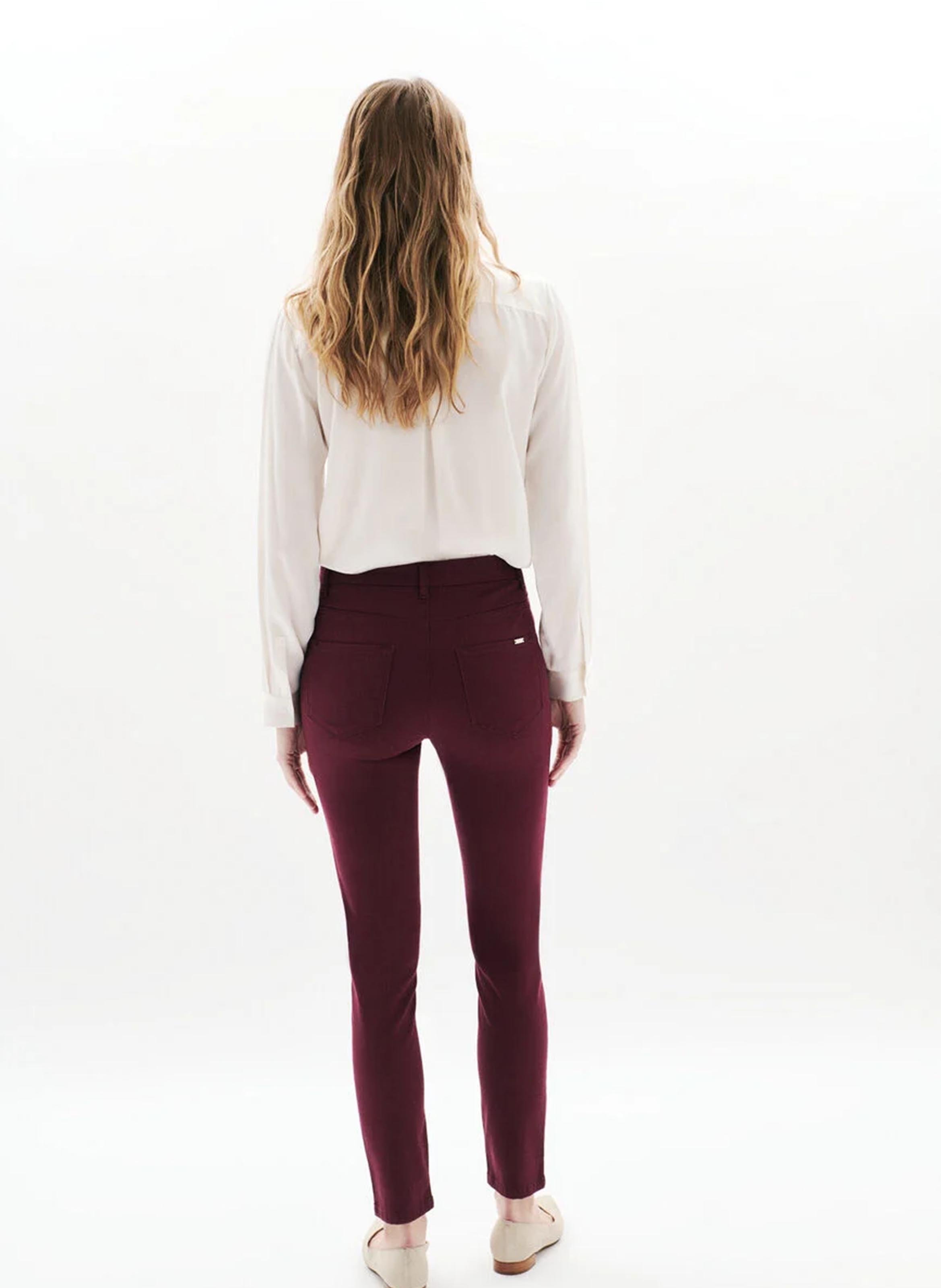 Cotton-mix slim trousers CAROLL Red