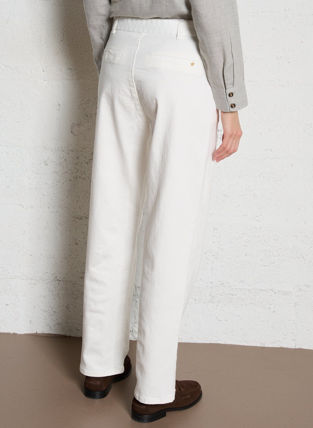 Jean droit en coton  LA PETITE ETOILE Blanc