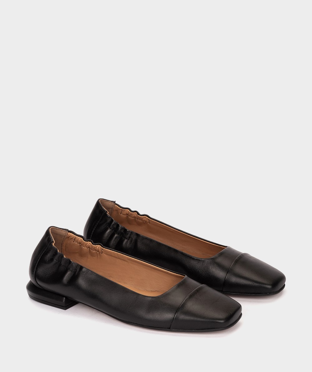 Black leather ballet flats PEDRO MIRALLES Black