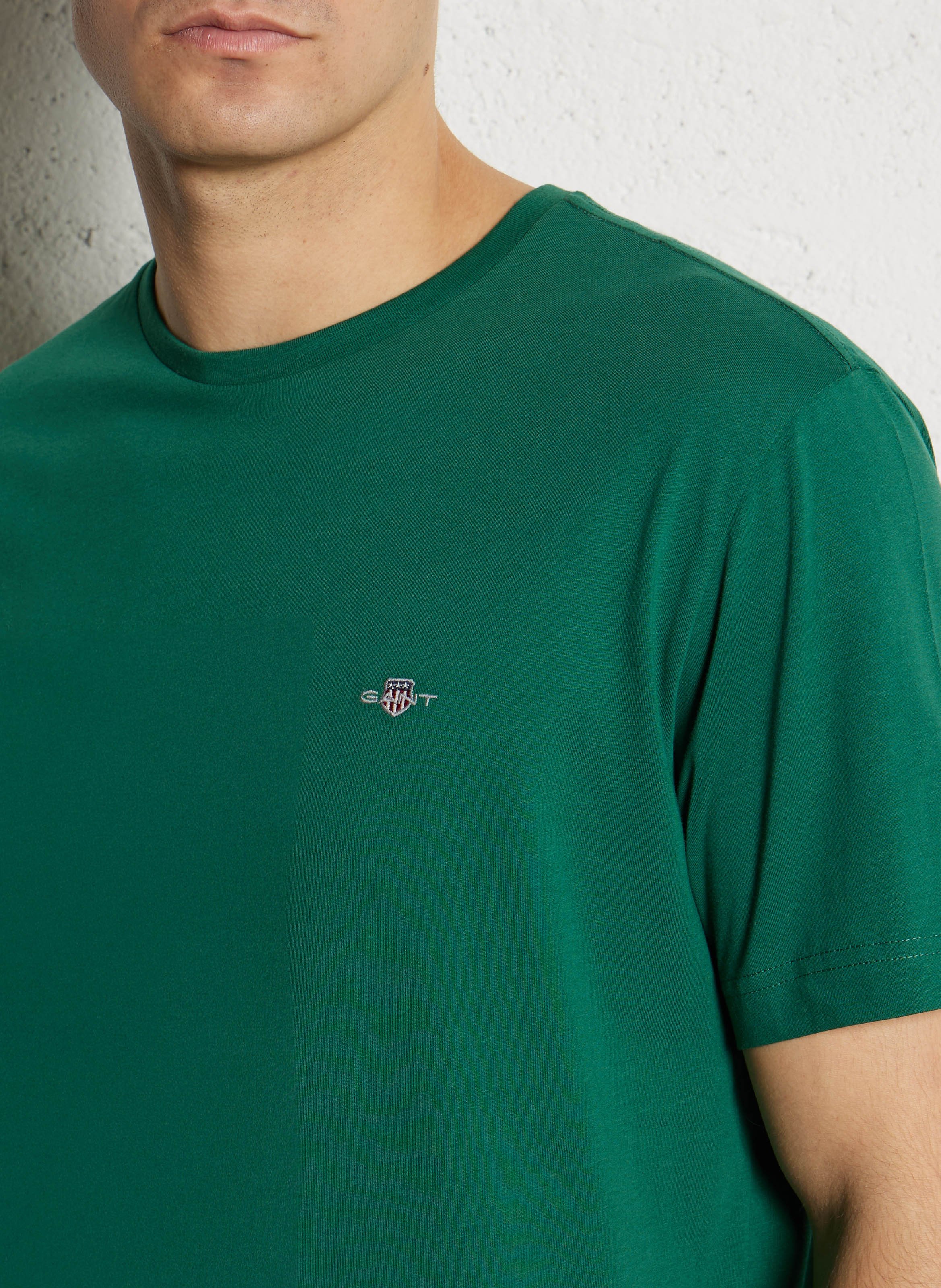 Tee-shirt en coton col rond GANT Vert
