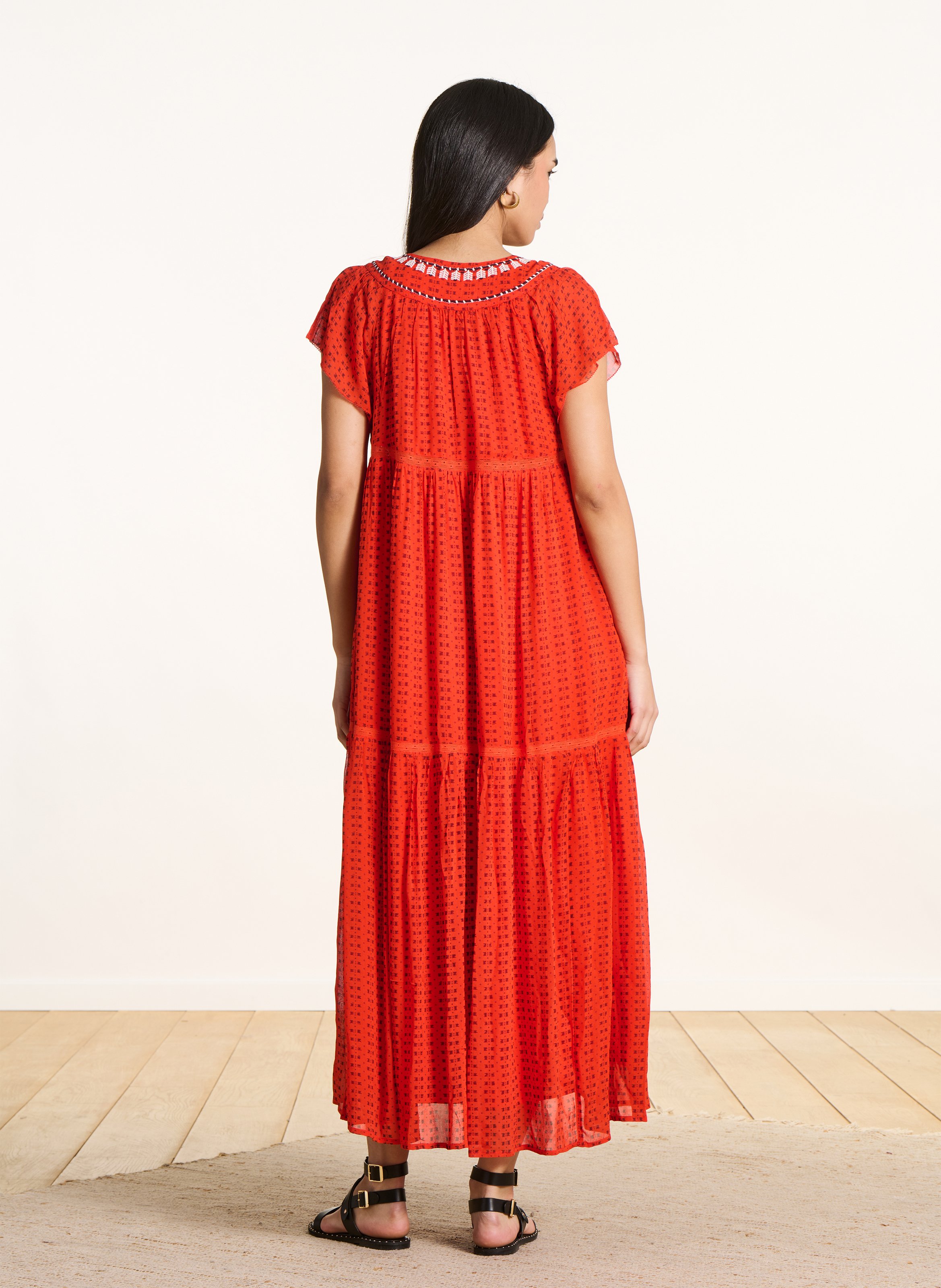 Long henley dress LA FEE MARABOUTEE Pink