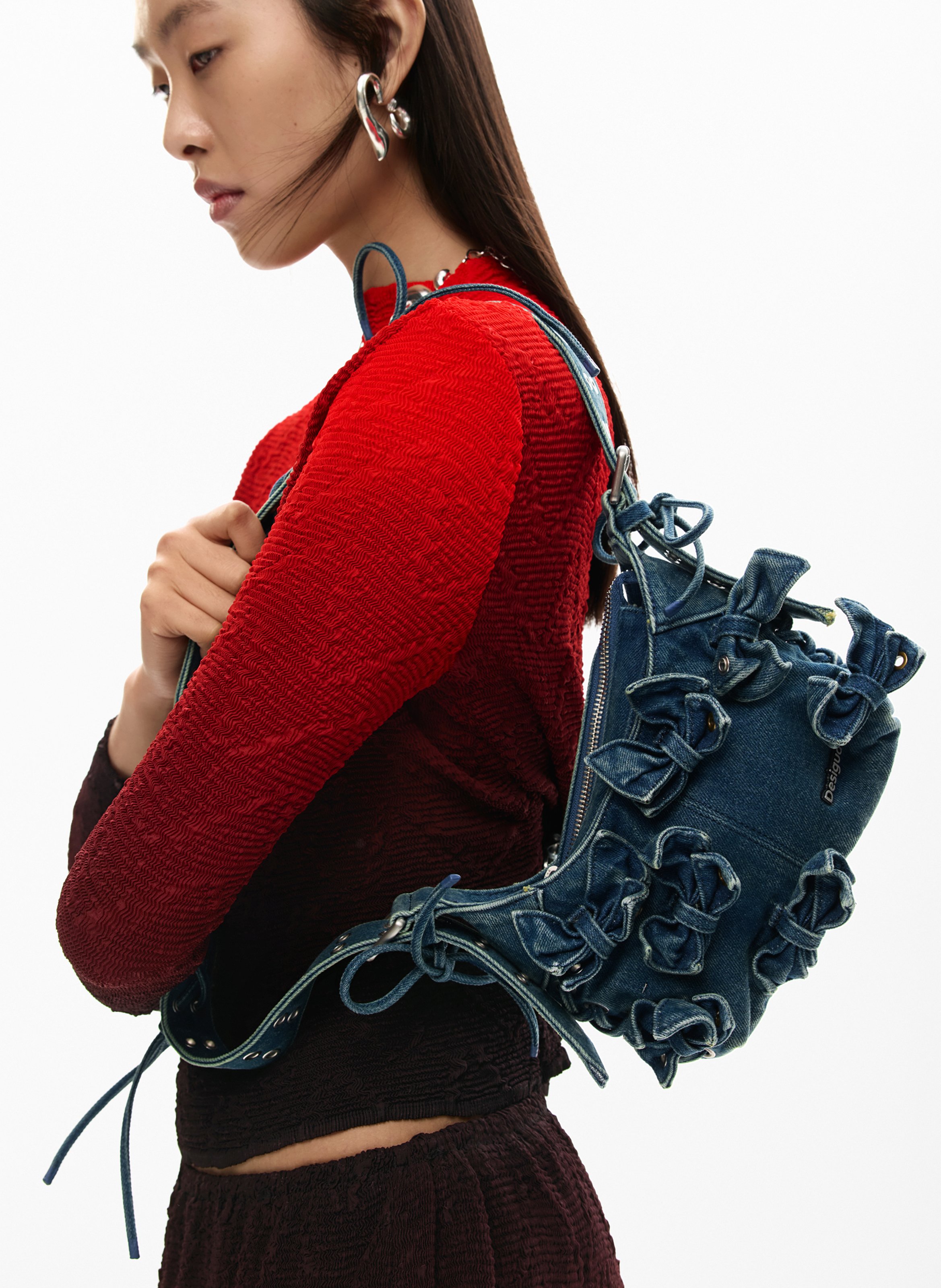 Sac à main en denim DESIGUAL Bleu
