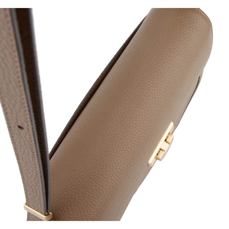 Crossbody bag in cowhide leather Brown