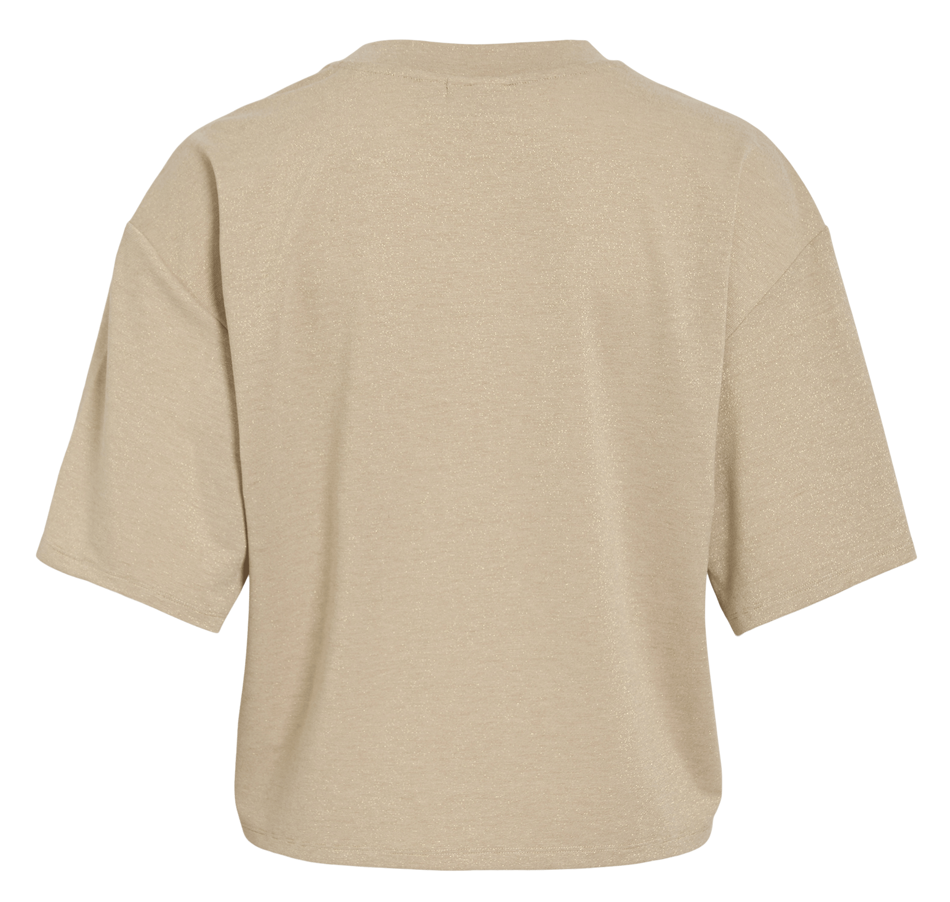 Top manches courtes col rond pailleté VILA Gris