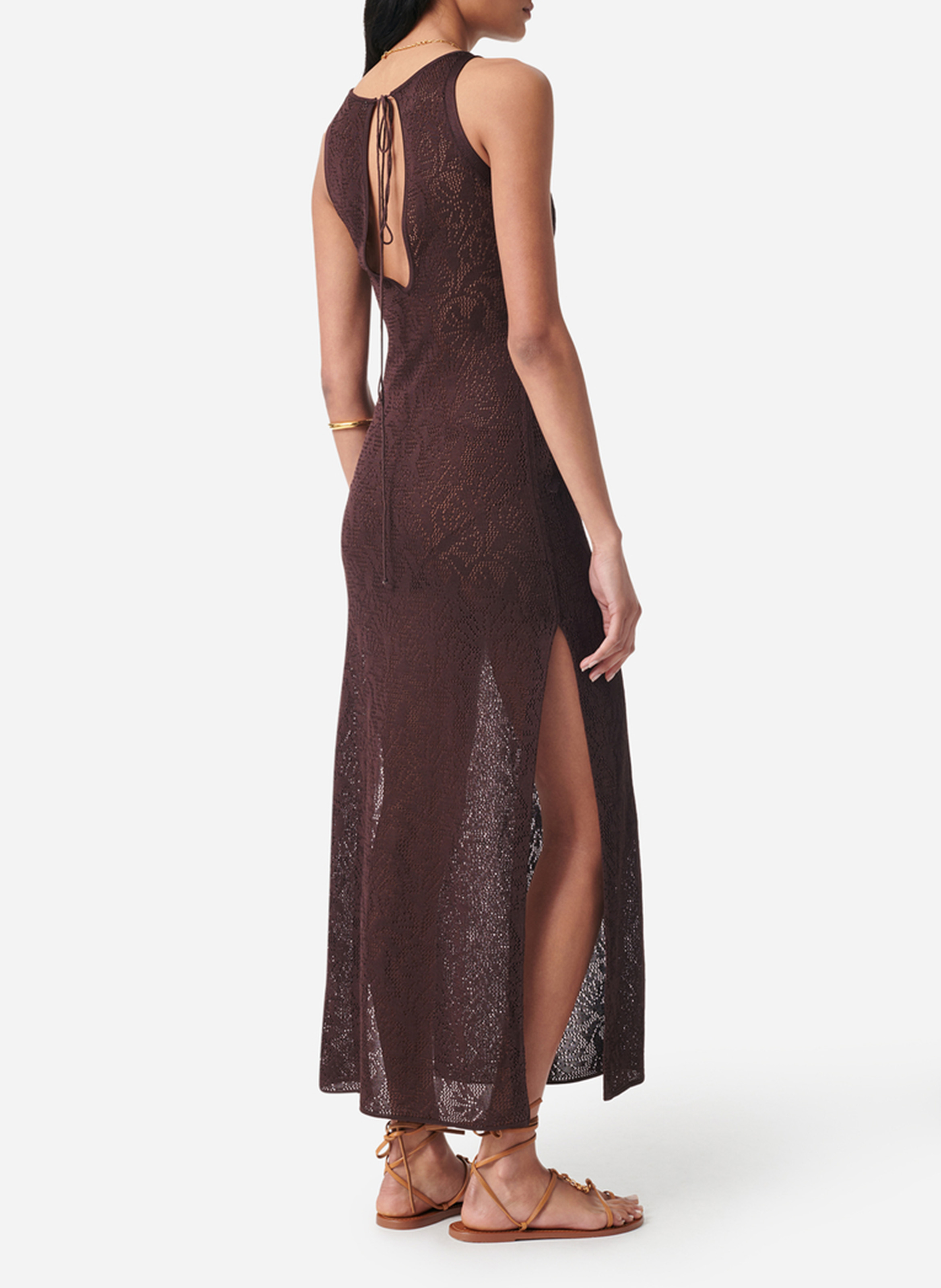 Long cotton dress VANESSA BRUNO Brown