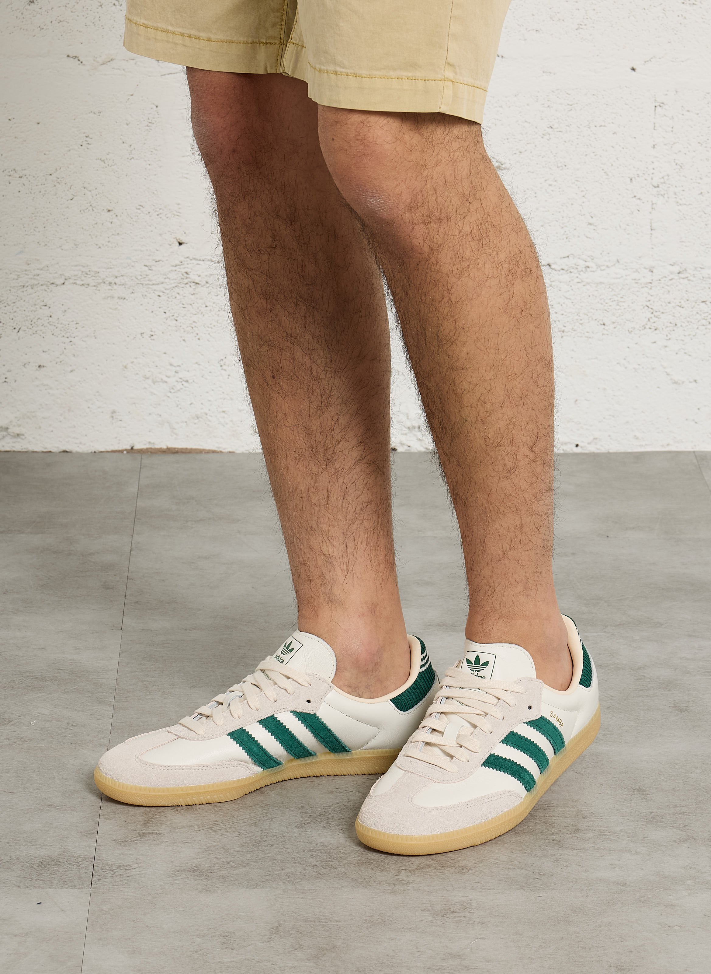 Baskets basses en cuir ADIDAS Blanc