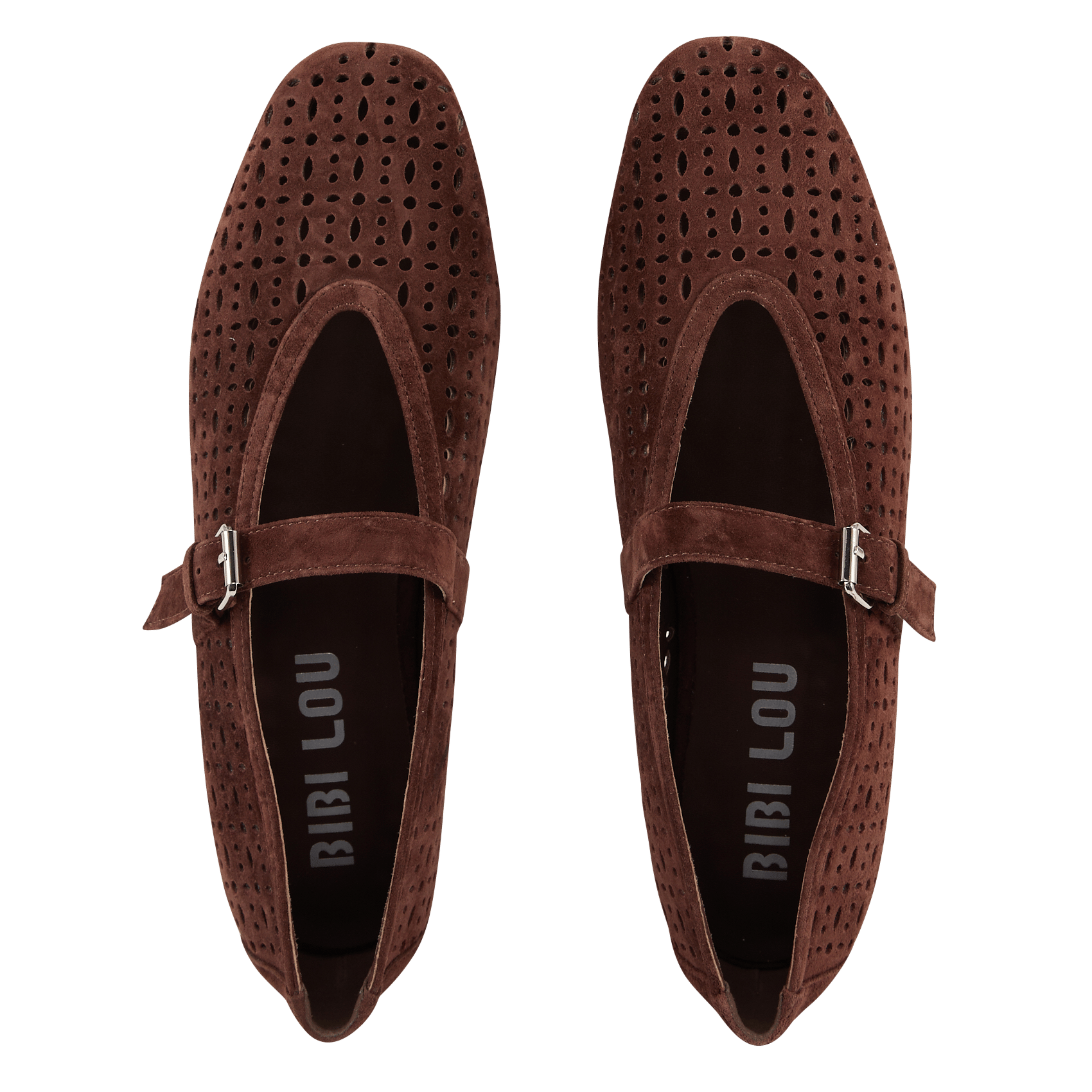 Ballerines en cuir perforé BIBI LOU Marron