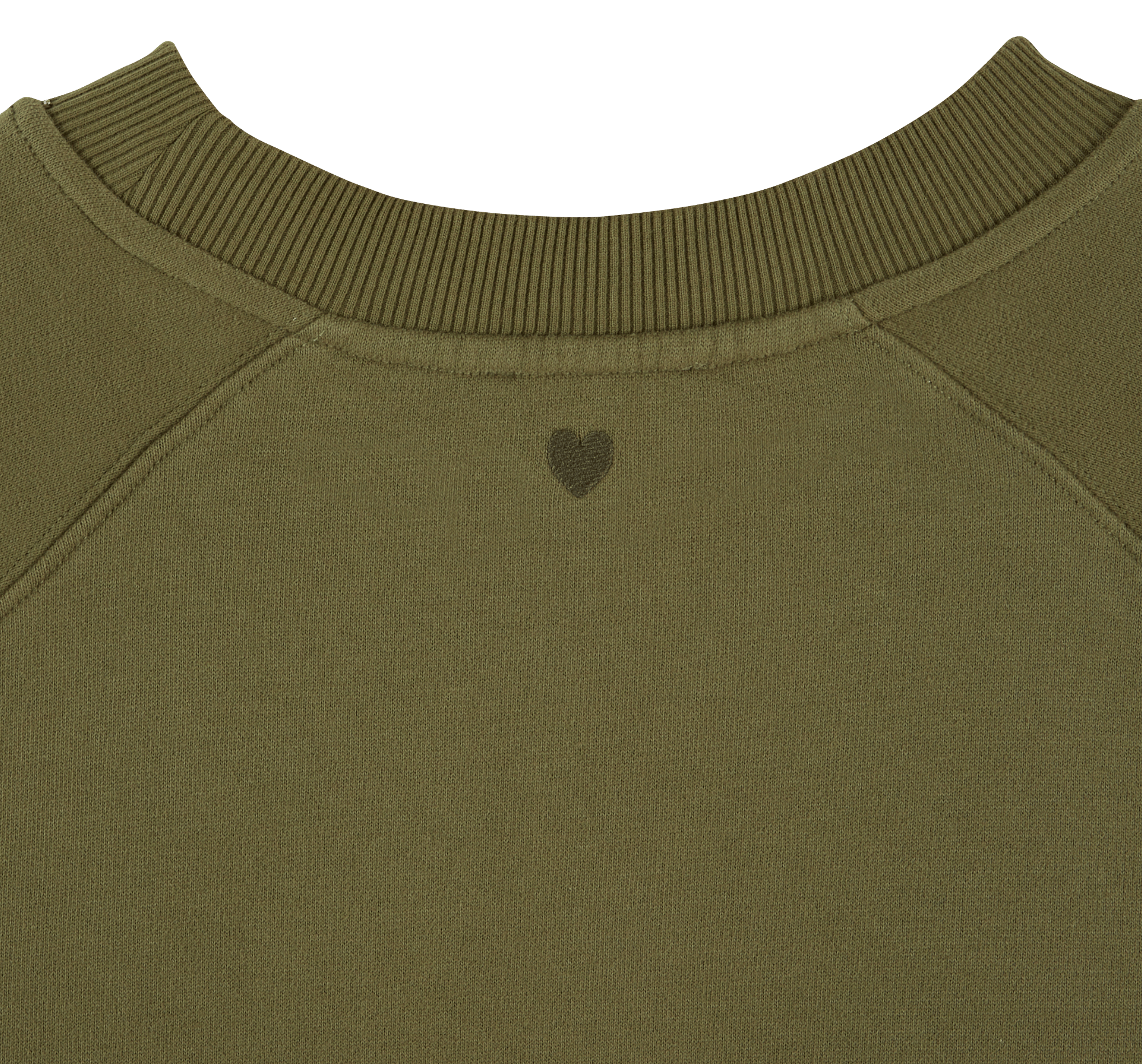 Sudadera de algodón orgánico con cuello redondo EMILE ET IDA Verde