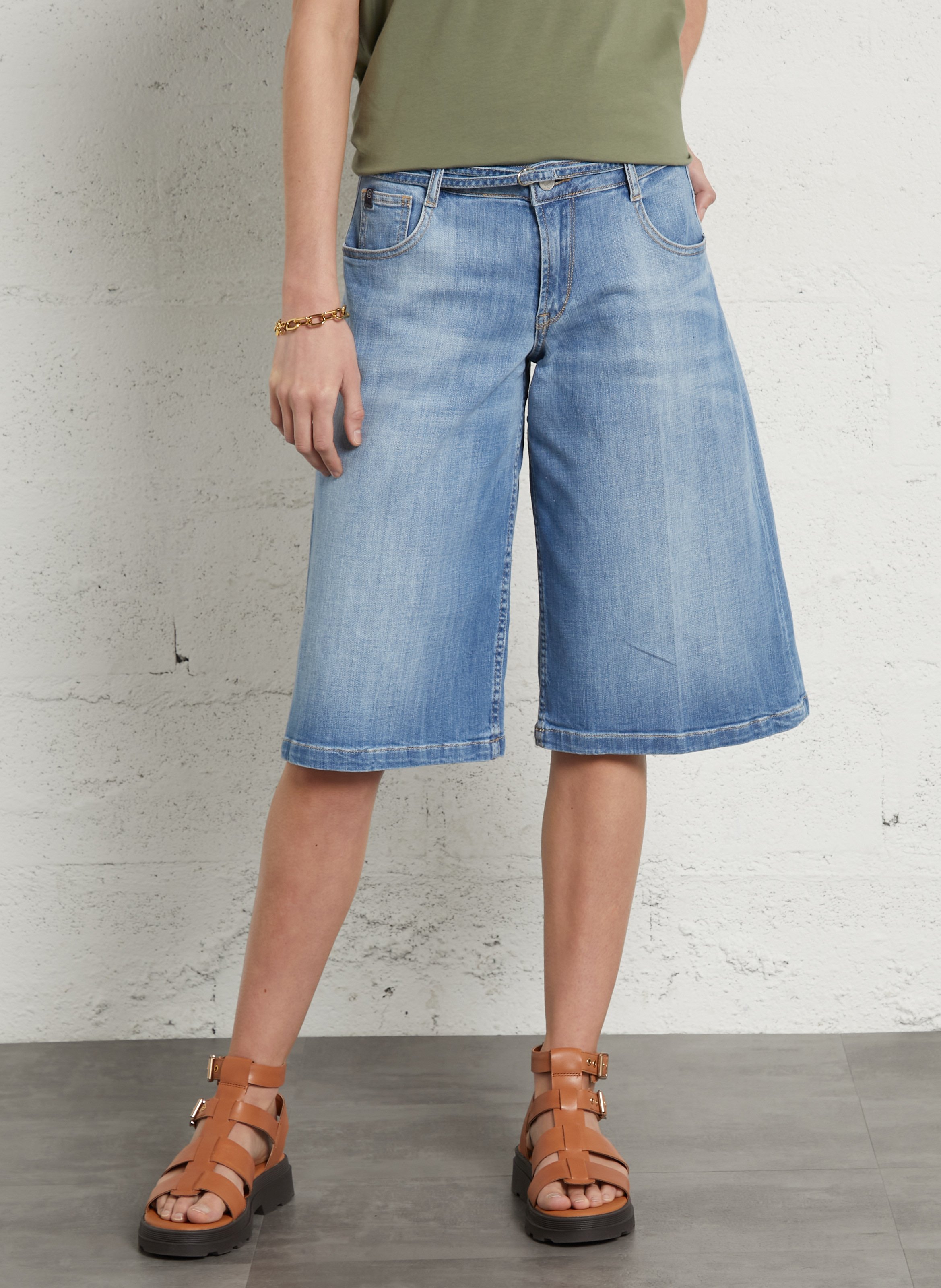 Denim shorts LE TEMPS DES CERISES Blue