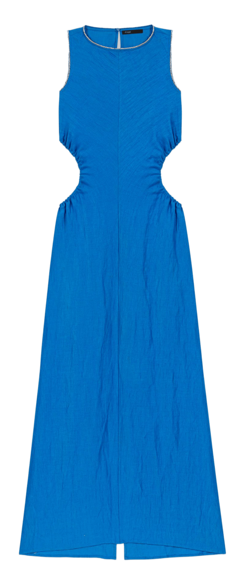 Halflange, glanzende jurk MAJE Blauw