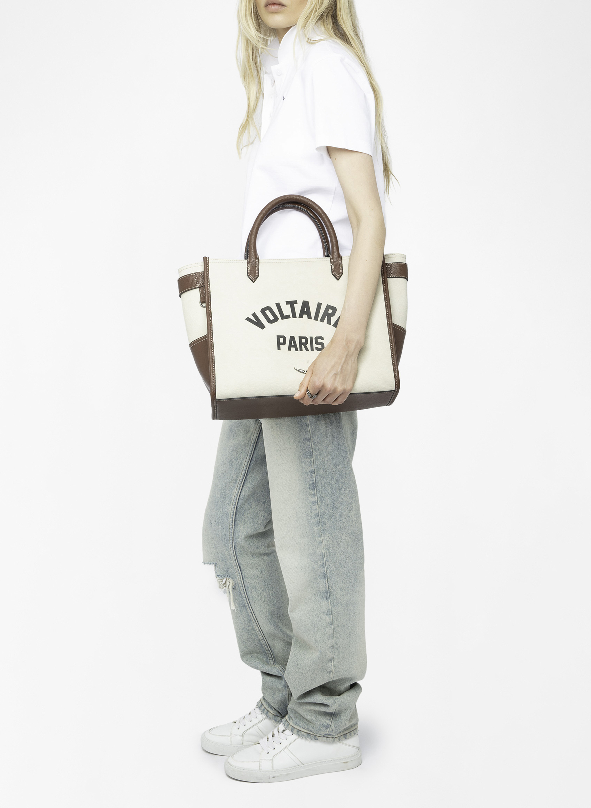 Korte, katoenen polo ZADIG&VOLTAIRE Wit