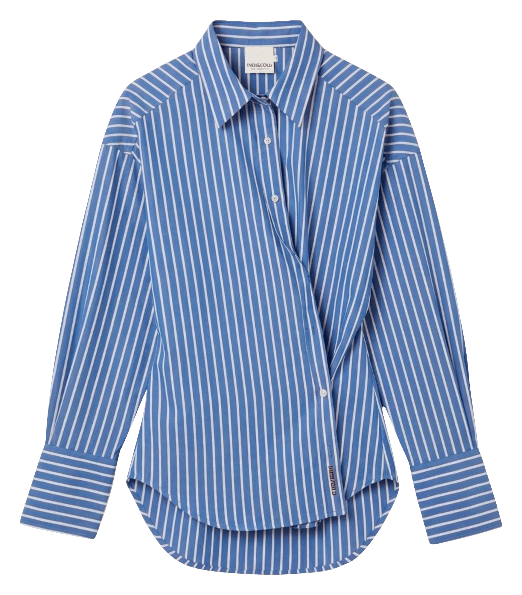 Loose-fit cotton shirt INDI & COLD Blue
