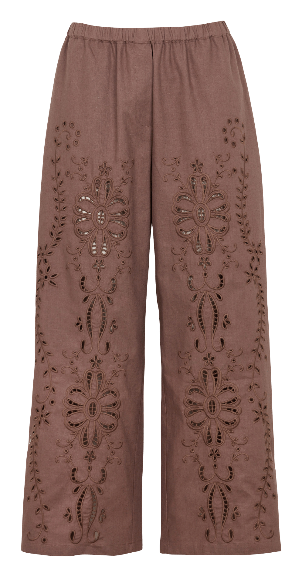 Pantalon large en coton  BERENICE Beige
