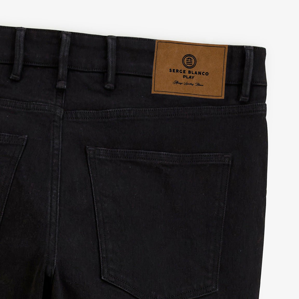 Tapered cotton jeans SERGE BLANCO Black