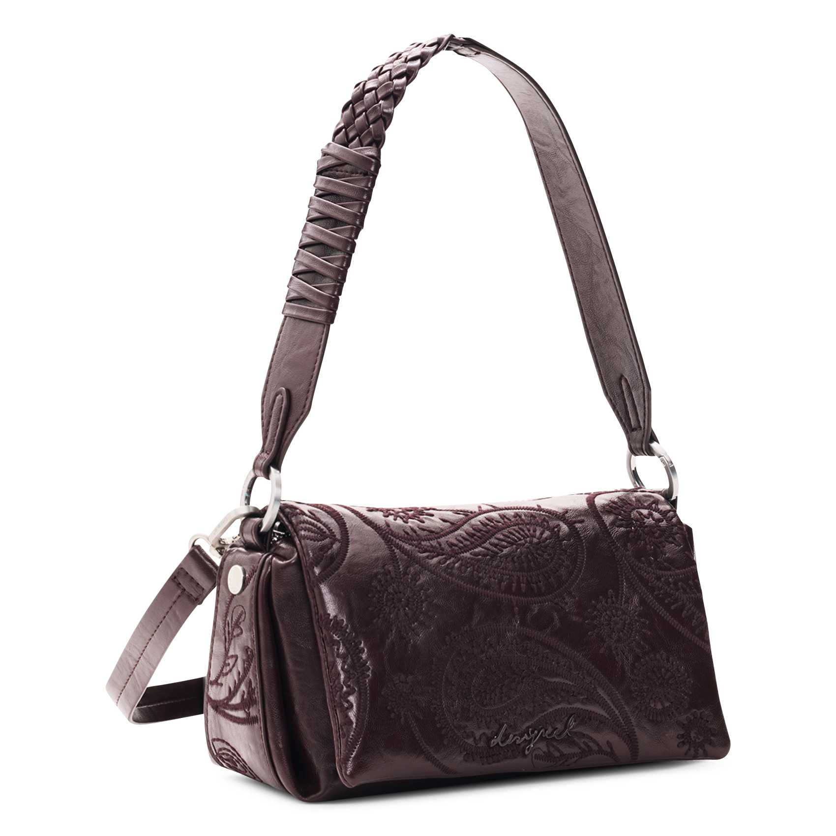Sac porté épaule brodé DESIGUAL Rouge