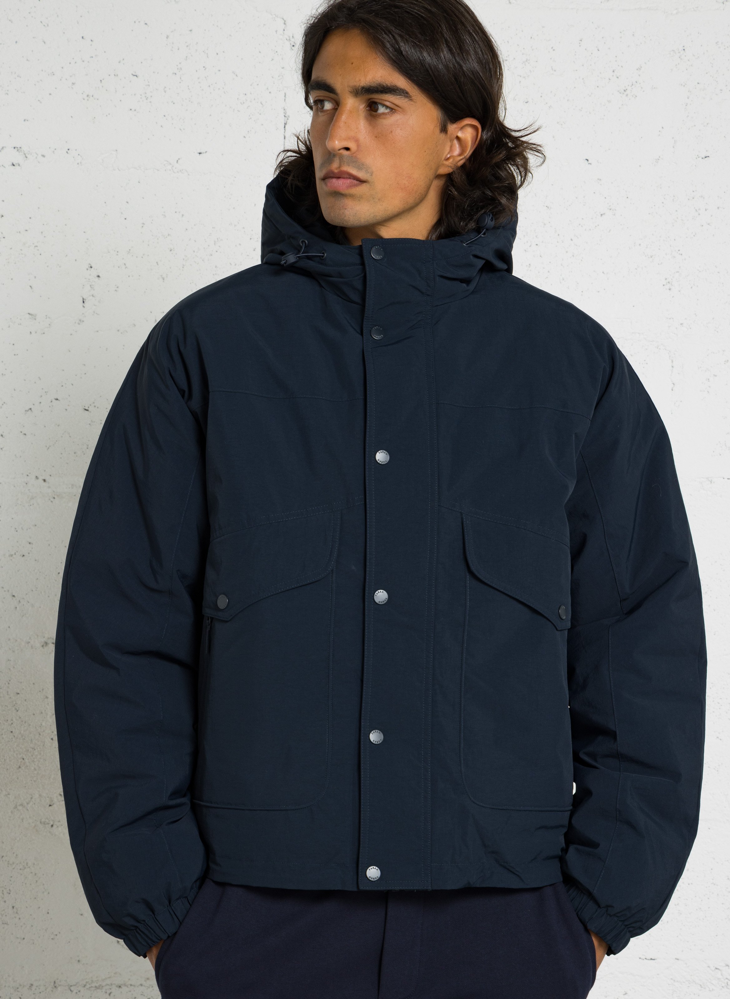 Gerade geschnittene Jacke mit Stehkragen FARAH Blau